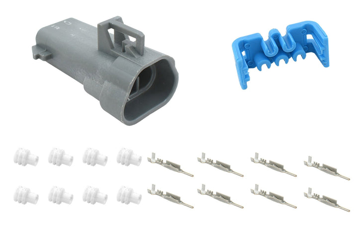 O2 Sensor Male Connector Oxygen Sensor (O2) Grey Trapezoid Male Wire Connector Component Kit ...