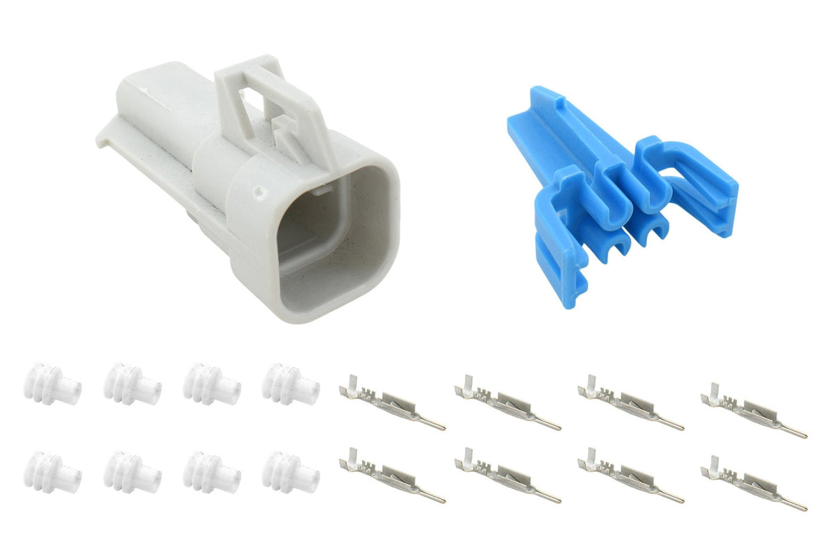 Oxygen Sensor (O2) Square Male 2-Keyway Wire Connector Component Kit ...