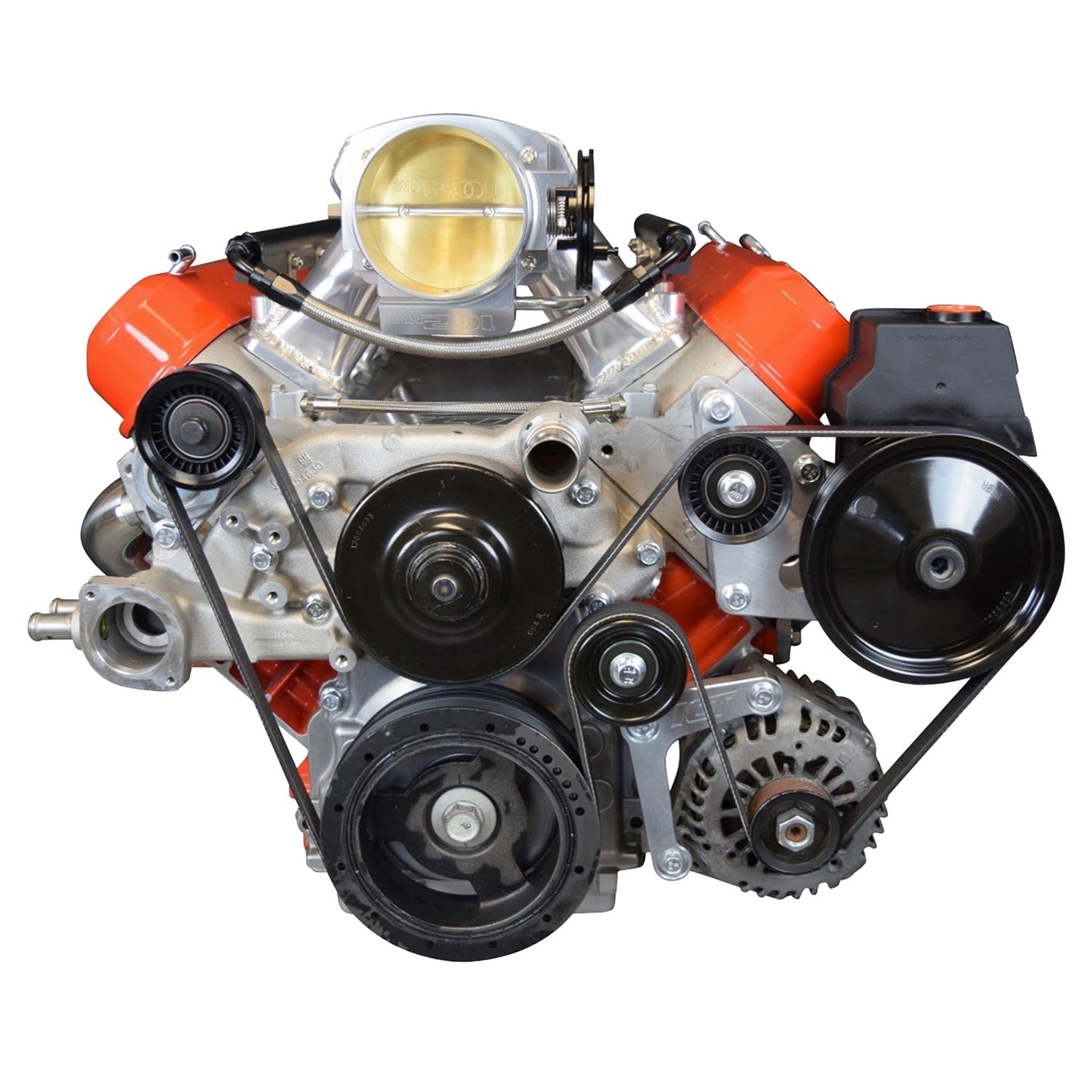 Power Steering Bracket Kit Compatible with LS Corvette LS2 LS3 CTSV G8 SS(uses LS1 Camaro Pump) - ICT Billet 551751-1