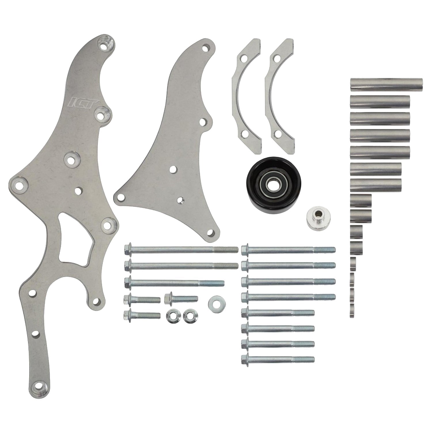 S10 LS Swap A/C Compressor and Power Steering Bracket LS1 LS3 LSX LQ4 LQ9 4.8L 5.3L 6.0L - ICT Billet 551779-3