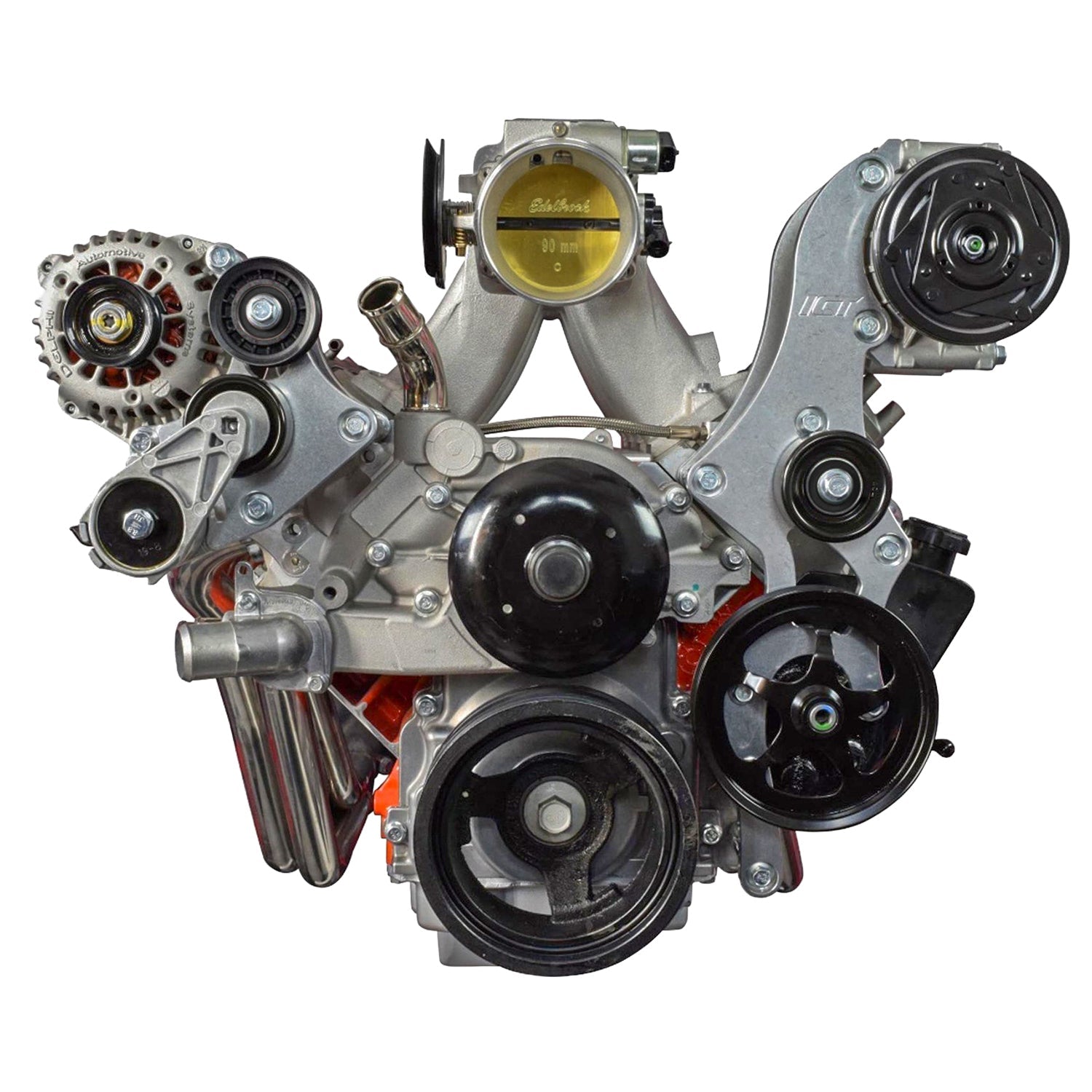 S10 LS Swap A/C Compressor and Power Steering Bracket LS1 LS3 LSX LQ4 LQ9 4.8L 5.3L 6.0L - ICT Billet 551779-3