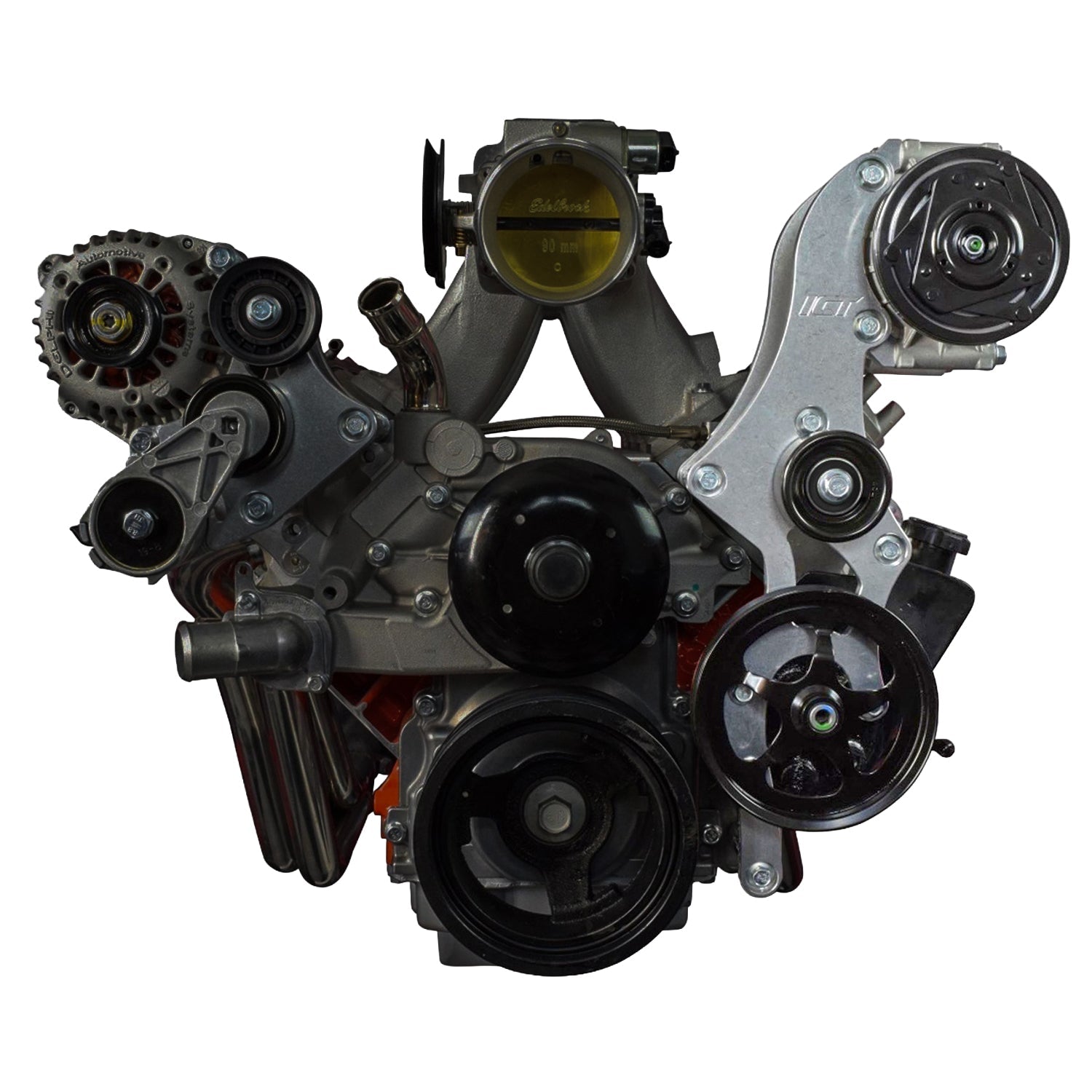 S10 LS Swap A/C Compressor and Power Steering Bracket LS1 LS3 LSX LQ4 LQ9 4.8L 5.3L 6.0L - ICT Billet 551779-3