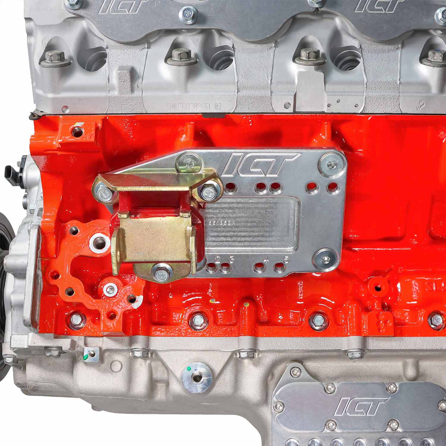 SBC to 2014 - up LT LT1 Engine Swap Bracket Conversion for Motor Mounts - ICT Billet 551363X