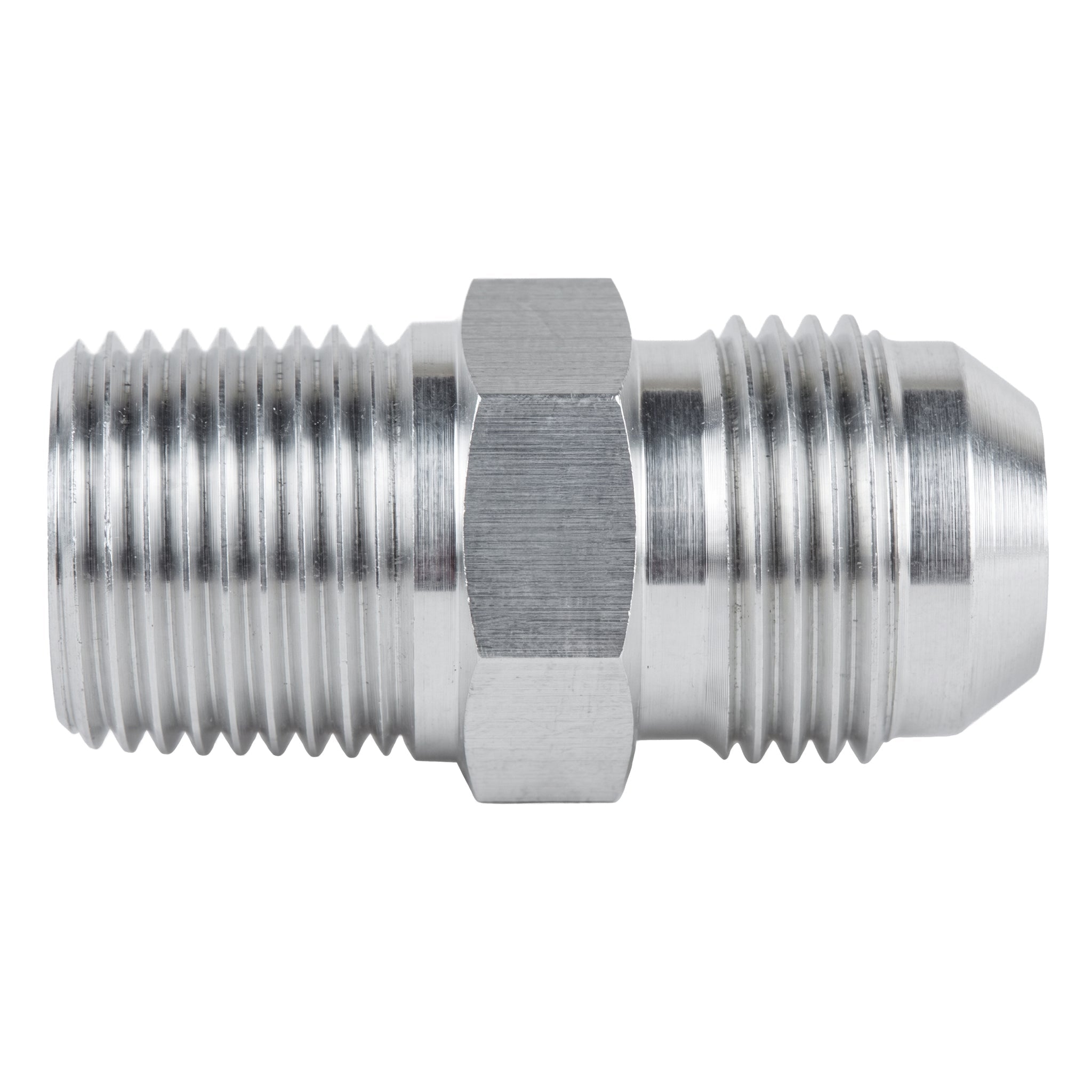 Straight -10AN Flare Male to 1/2"NPT Pipe Adapter Fitting 10 AN Bare Aluminum - ICT Billet AN816-10-08A