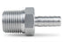 Straight 1/2" NPT Pipe to 3/8" .375" Hose Barb Fitting Bare Aluminum - ICT Billet AN840-06-08A
