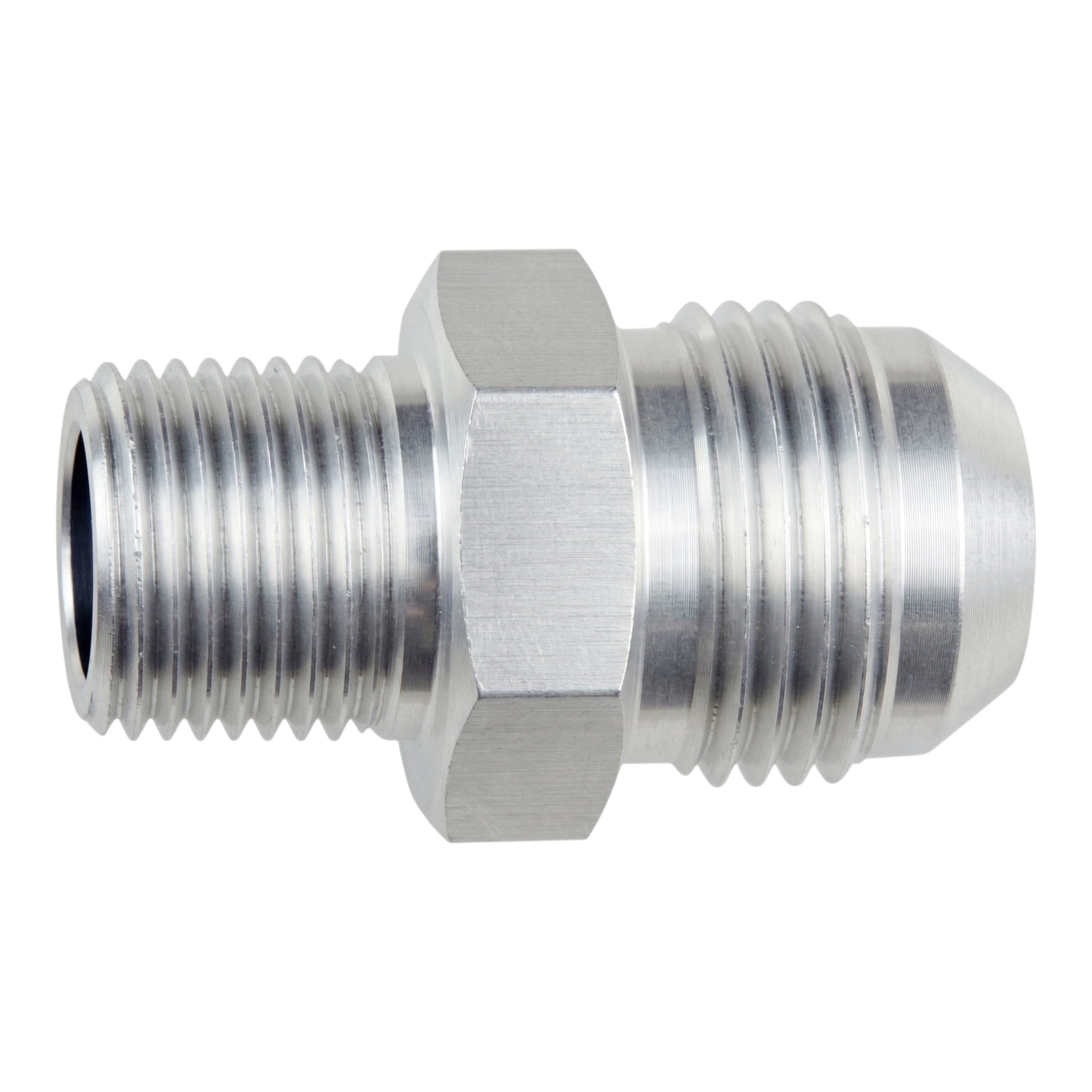 Straight -12AN Flare Male to 1/2"NPT Pipe Adapter Fitting 12 AN Bare Aluminum - ICT Billet AN816-12-08A