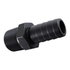 Straight 3/4" NPT Pipe to 3/4" .750" Hose Barb Fitting Black Billet Aluminum - ICT Billet F750NP750BA