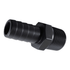 Straight 3/4" NPT Pipe to 3/4" .750" Hose Barb Fitting Black Billet Aluminum - ICT Billet F750NP750BA