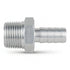 Straight 3/8" NPT Pipe to 3/8" .375" Hose Barb Fitting Bare Aluminum - ICT Billet AN840-06-06A
