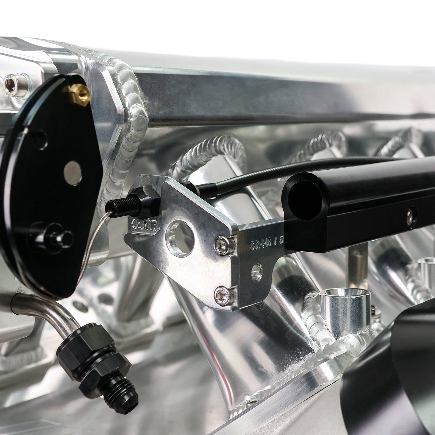 Throttle Cable Bracket For Sheet Metal Intake Manifold (LS3 Round) - ICT Billet 551447R