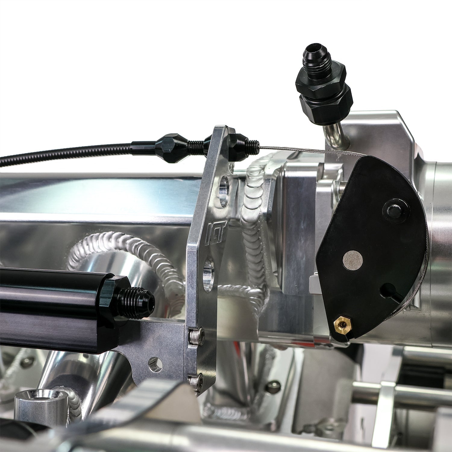 Throttle Cable Bracket For Sheet Metal Intake Manifold (LS3 Round) - ICT Billet 551447R