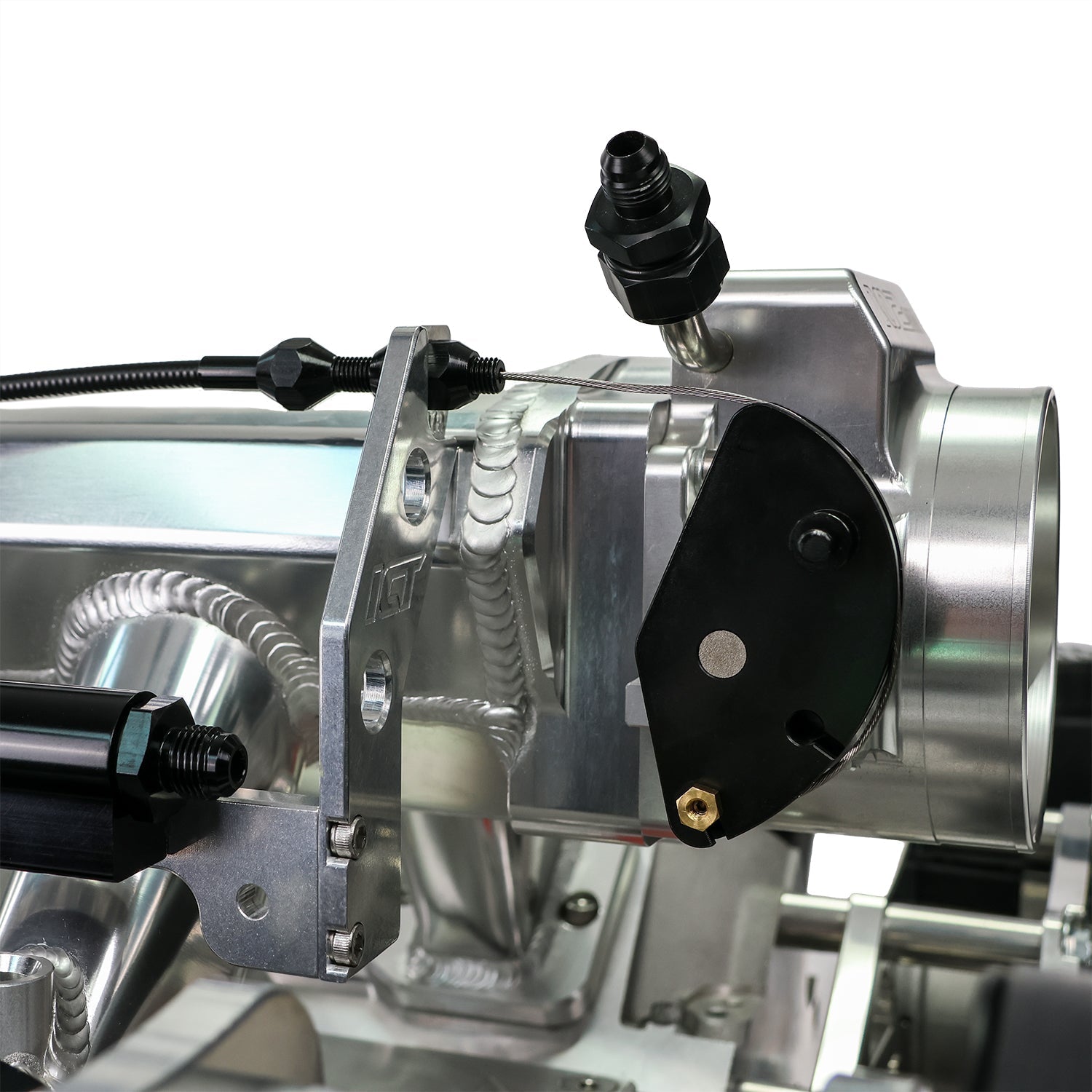 Throttle Cable Bracket For Sheet Metal Intake Manifold (LS3 Round) - ICT Billet 551447R