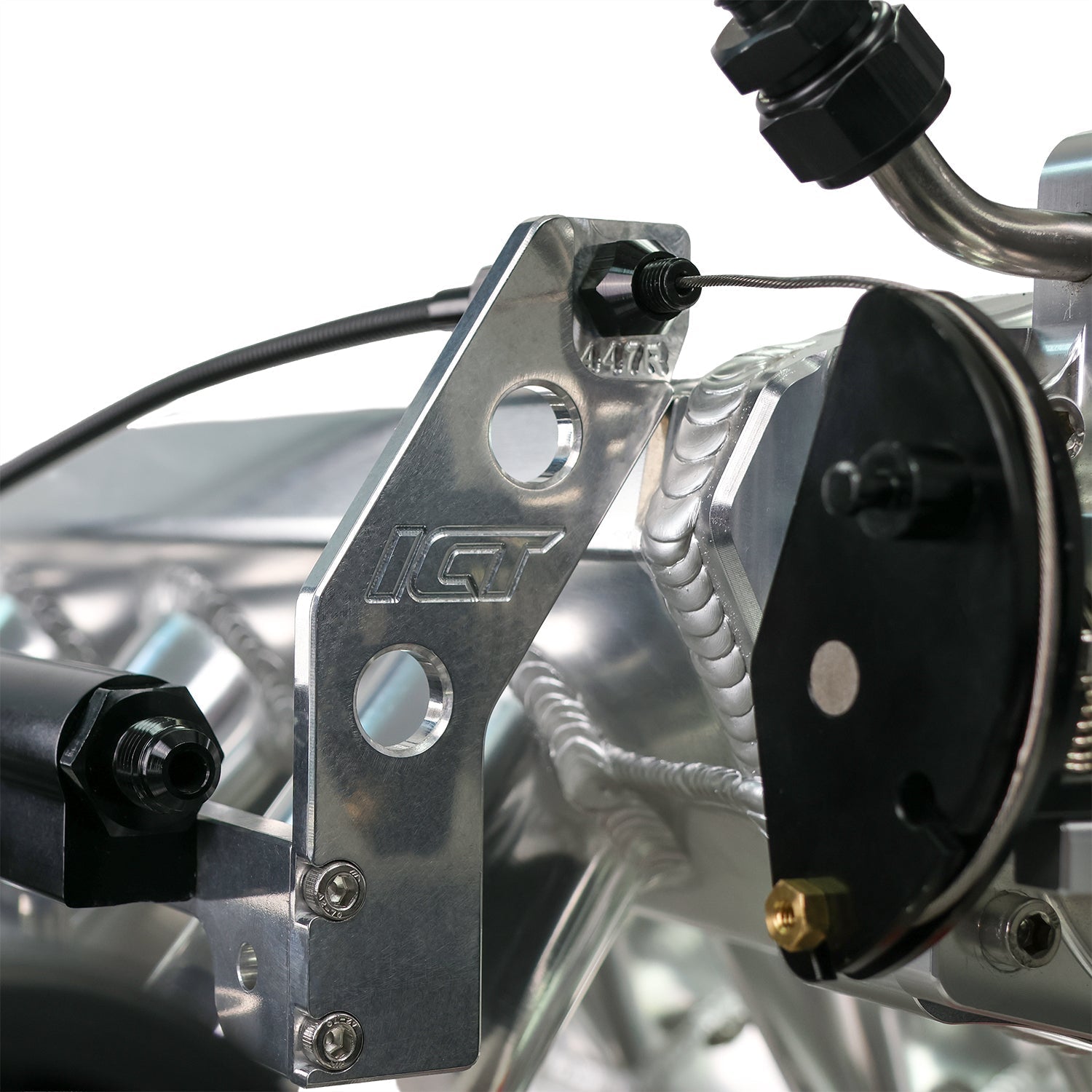Throttle Cable Bracket For Sheet Metal Intake Manifold (LS3 Round) - ICT Billet 551447R