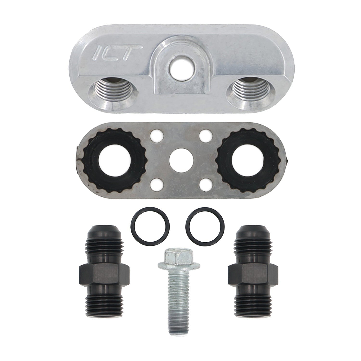 Transmission Cooler Adapter 50° 6L80E - ICT Billet 551121-50-6AN