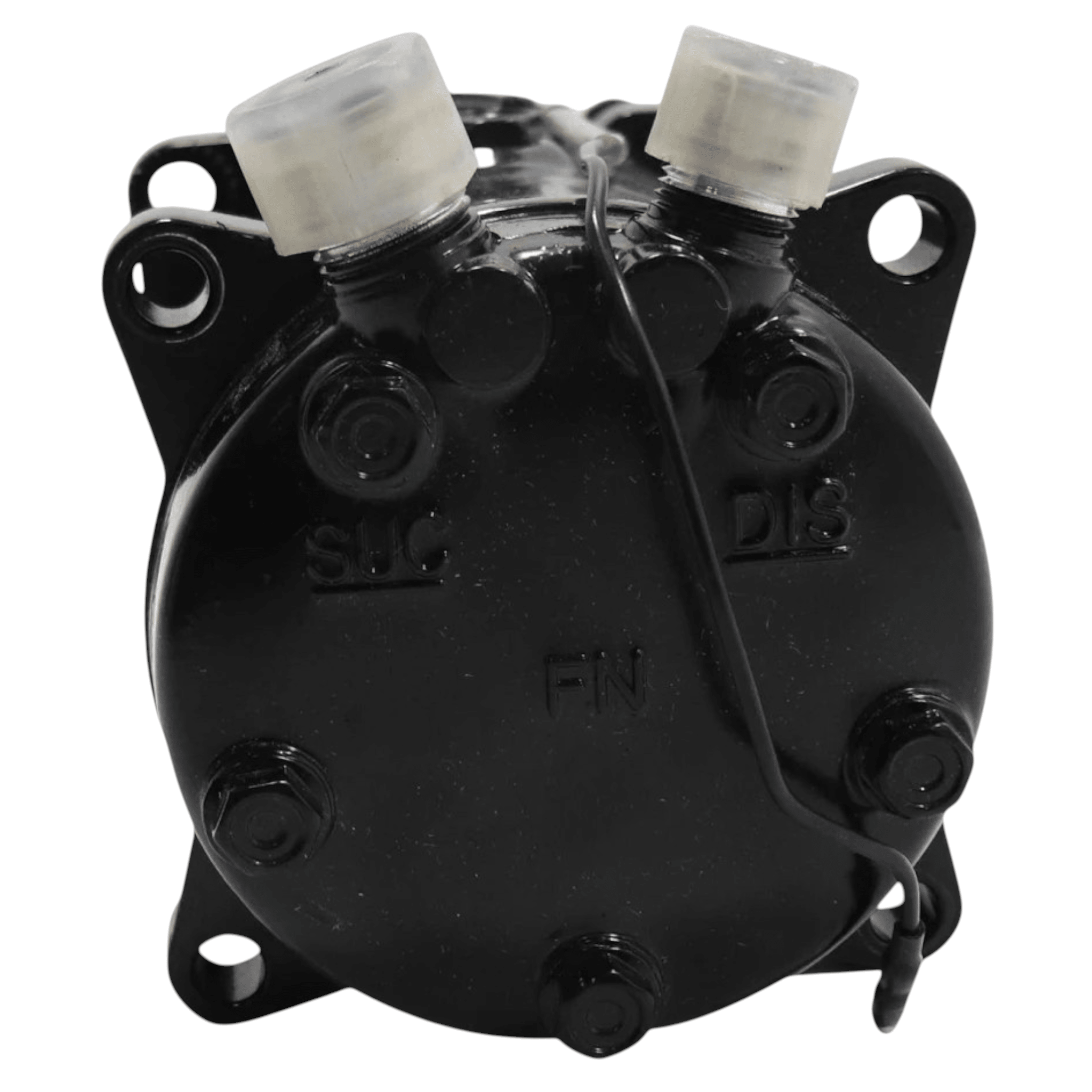 Tuff Stuff A/C Compressor Compatible with Vintage Air - 508 Sanden SD5H - Black Powdercoated - ICT Billet TFS-4515N