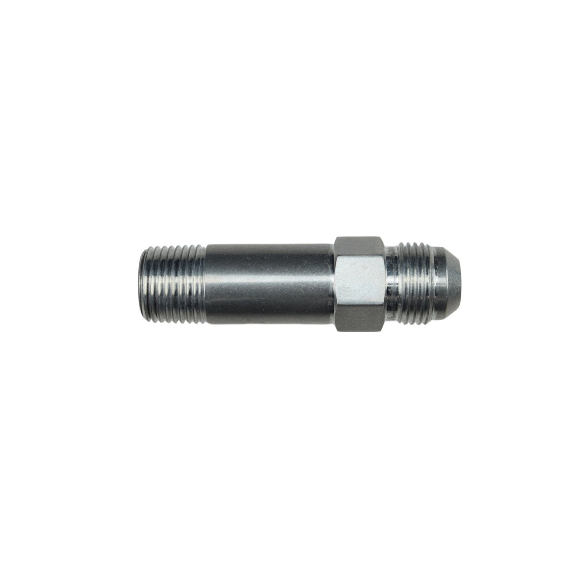thumbnail image 2 of ICT Billet Turbo Oil Drain Flange Extension – 10AN Flare To 1/2" NPT, Aluminum, Made In USA 2 of 4
