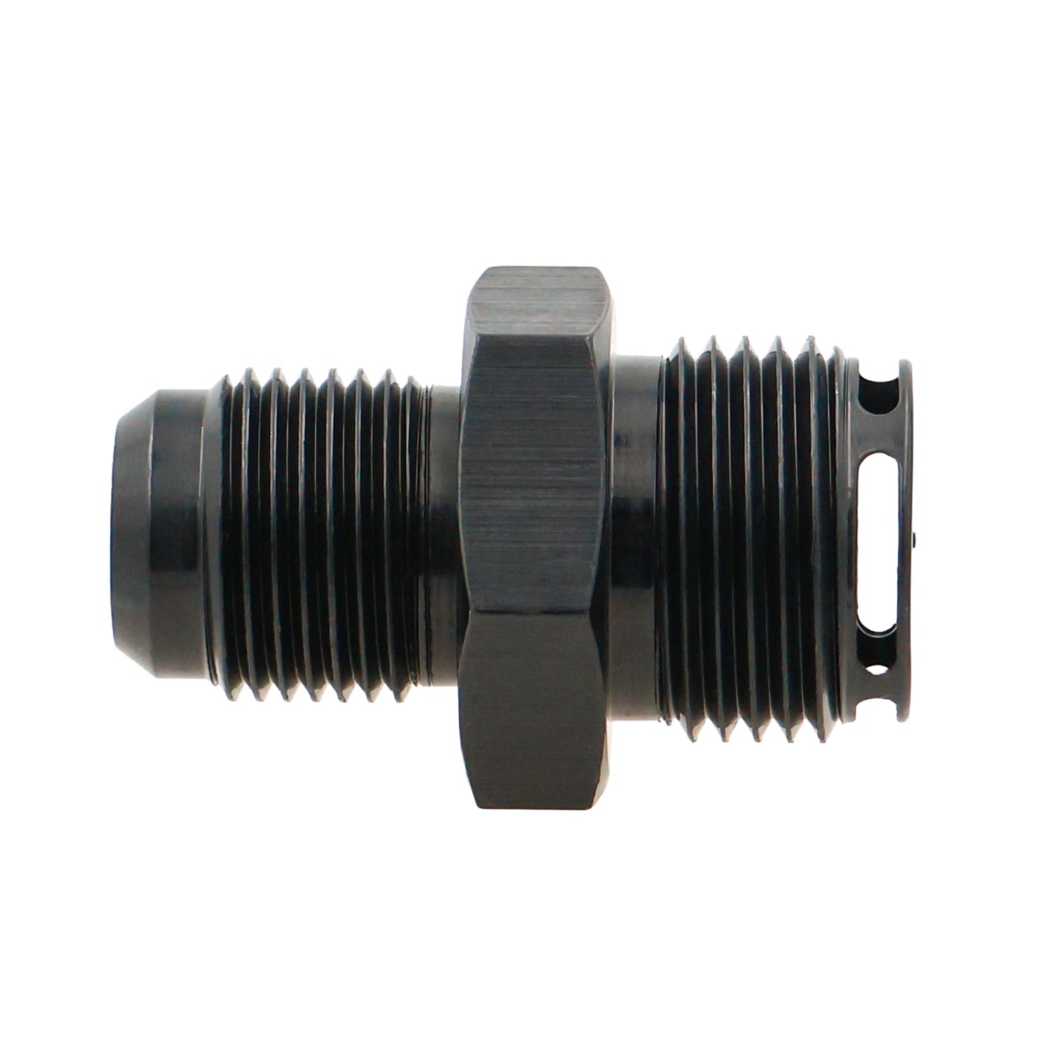 Valve Cover Baffle Fitting 10AN to - 12AN ORB Black Anodized - ICT Billet 551883-10-12