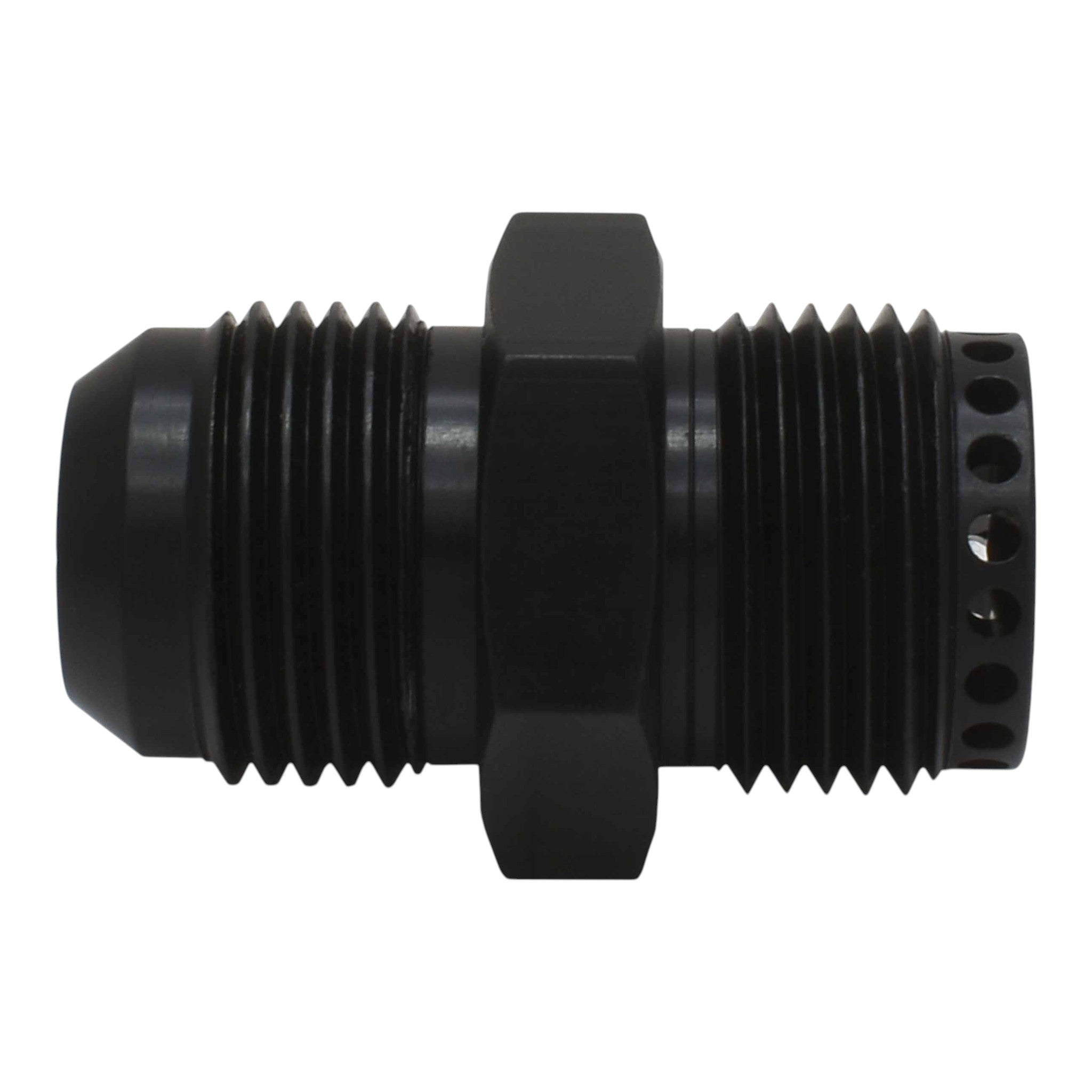 Valve Cover Baffle Fitting -12AN ORB Black Anodized - ICT Billet 551883