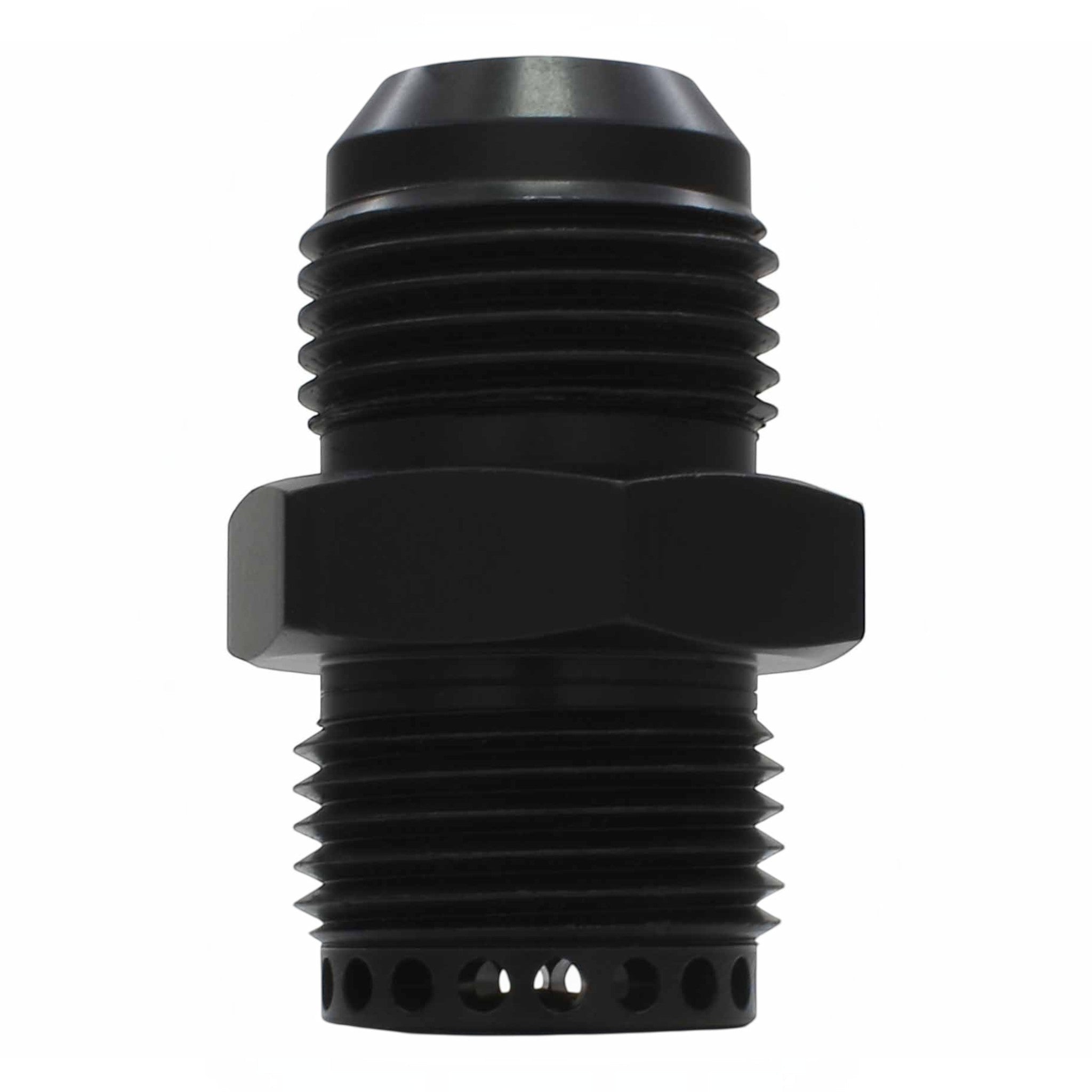 Valve Cover Baffle Fitting -12AN ORB Black Anodized - ICT Billet 551883