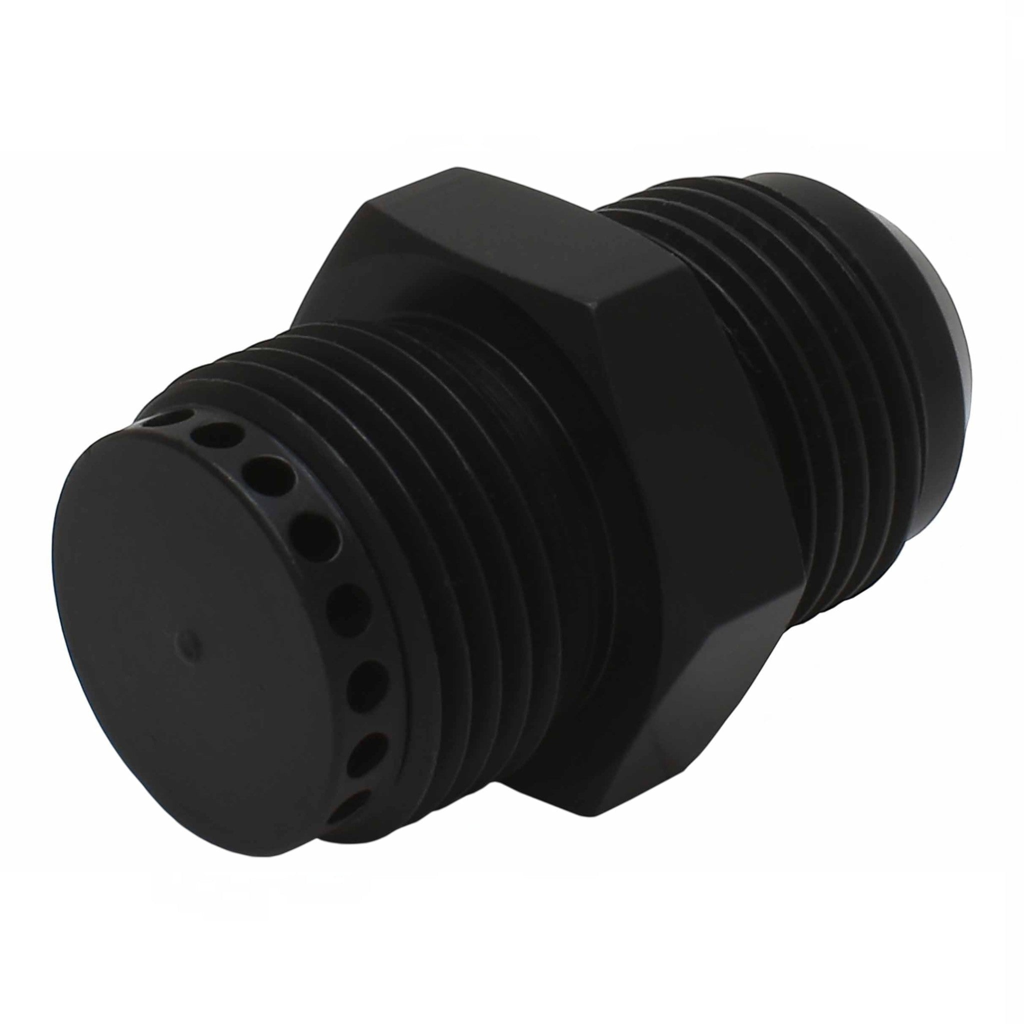 Valve Cover Baffle Fitting -12AN ORB Black Anodized - ICT Billet 551883