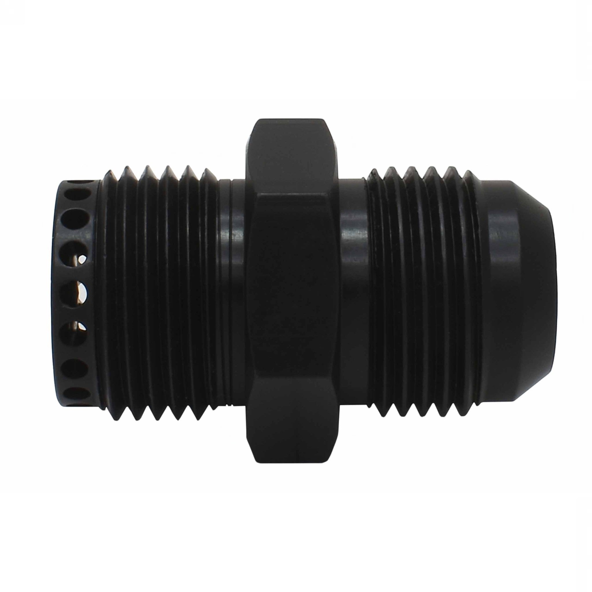 Valve Cover Baffle Fitting -12AN ORB Black Anodized - ICT Billet 551883