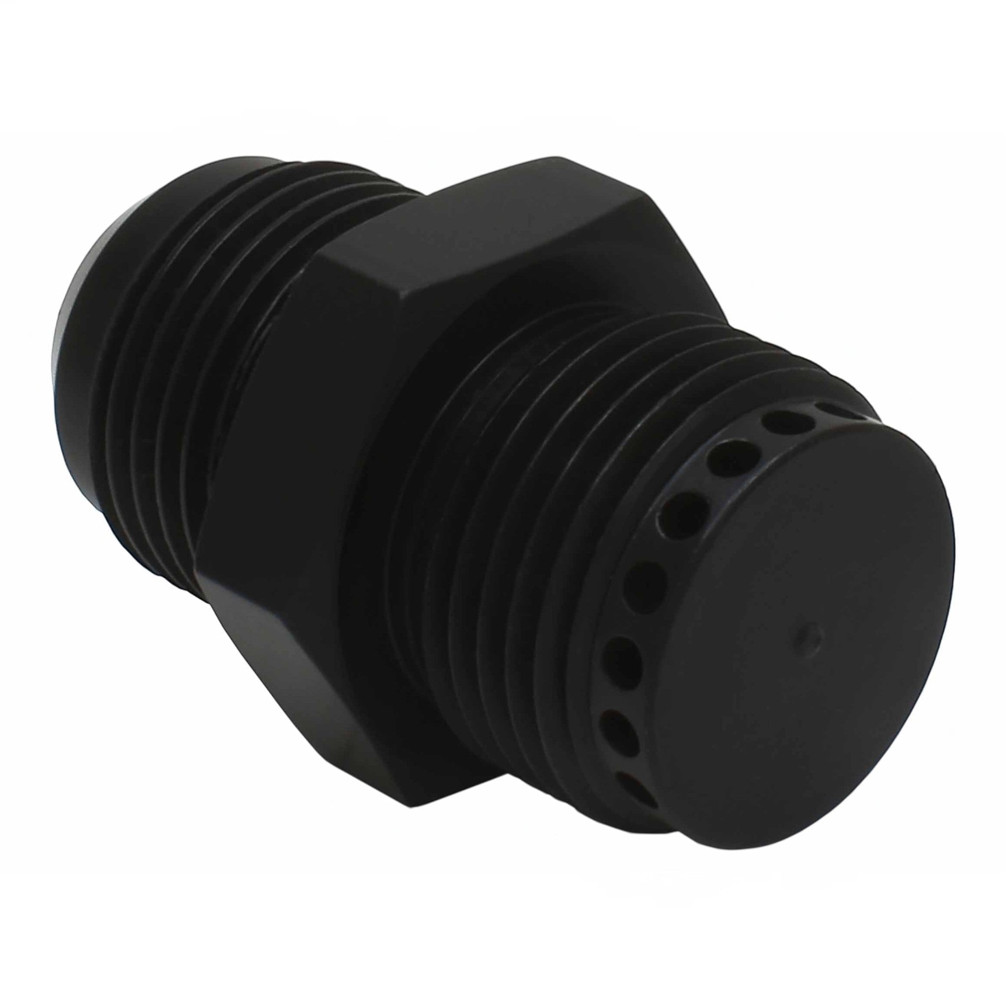 Valve Cover Baffle Fitting -12AN ORB Black Anodized - ICT Billet 551883