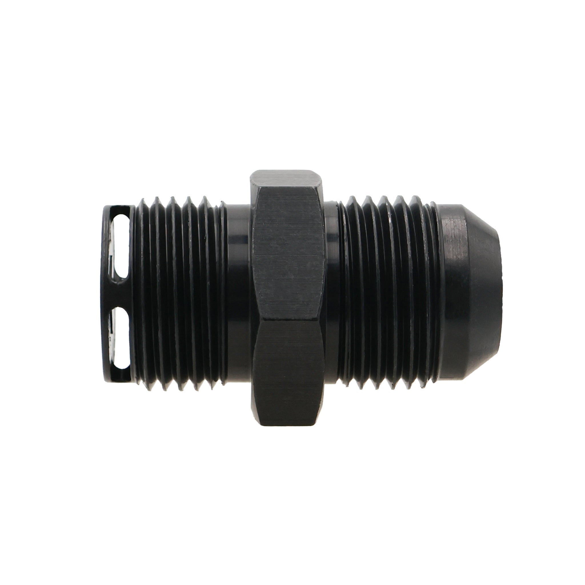 Valve Cover Baffle Fitting 12AN to -12AN ORB Black Anodized - ICT Billet 551883