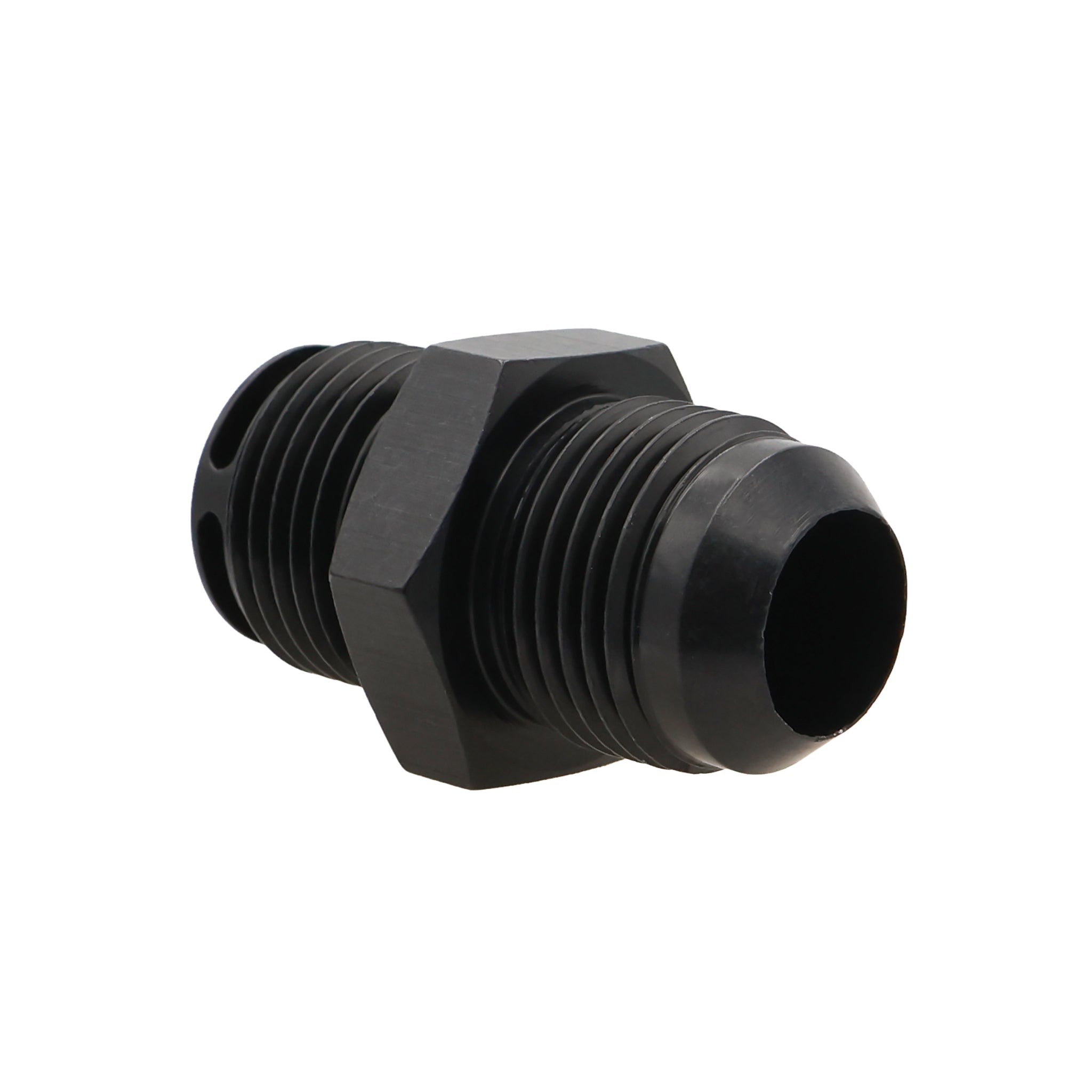 Valve Cover Baffle Fitting 12AN to -12AN ORB Black Anodized - ICT Billet 551883