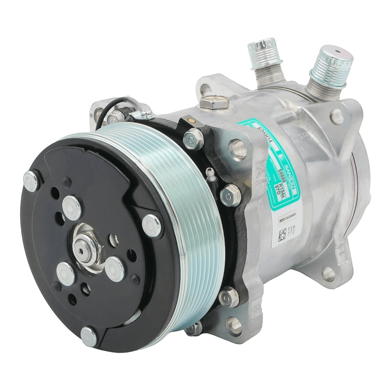 Vintage Air A/C Compressor - 508 Sanden SD5H - ICT Billet VTA-04808-VMA