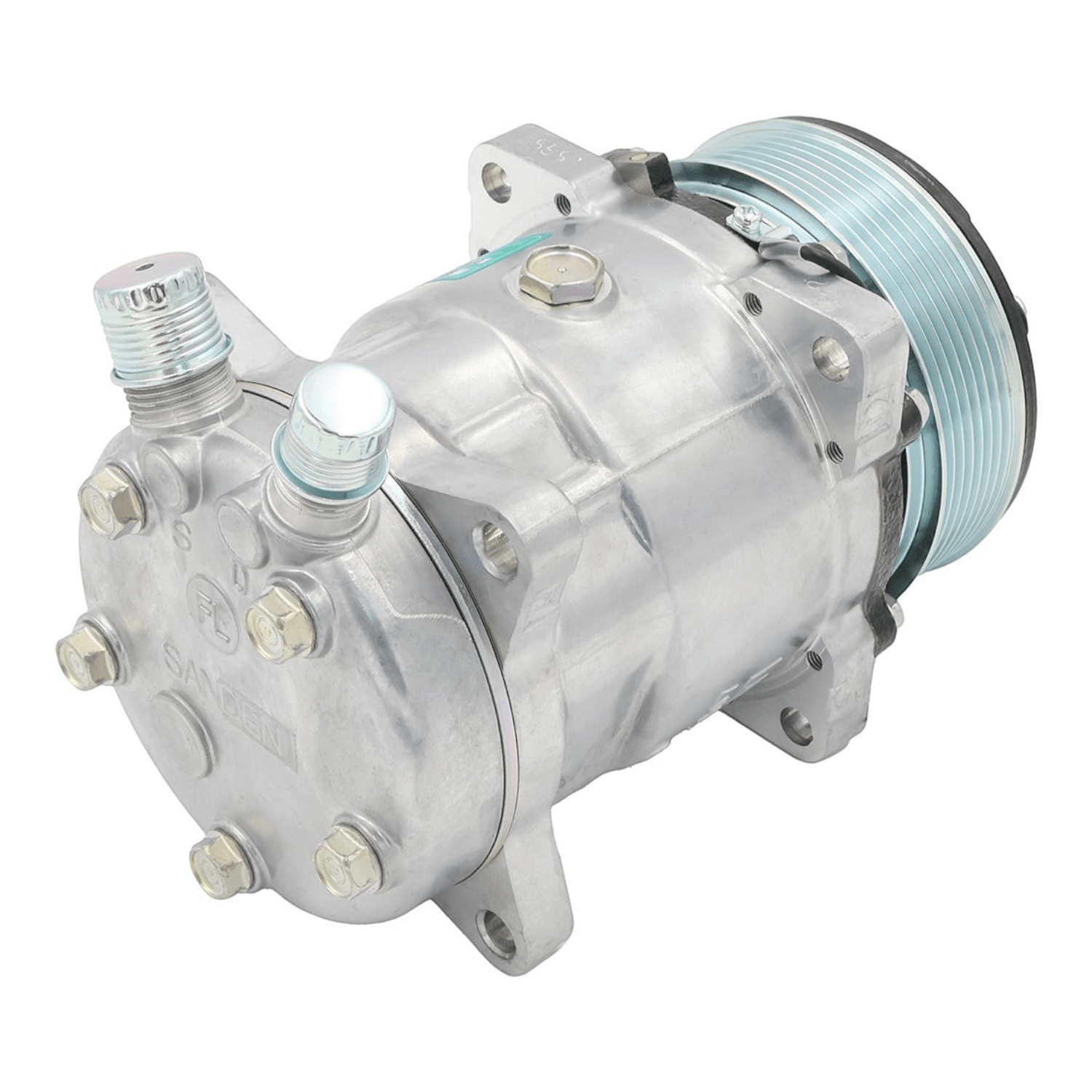 Vintage Air A/C Compressor - 508 Sanden SD5H - ICT Billet VTA-04808-VMA