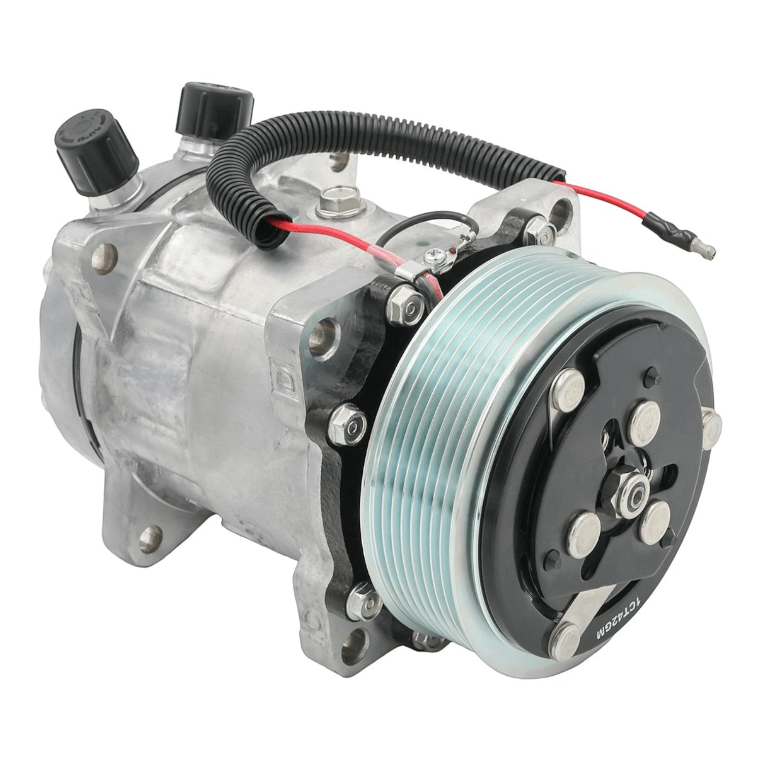 Vintage Air A/C Compressor - 709 Sanden - ICT Billet VTA-04709-VMA