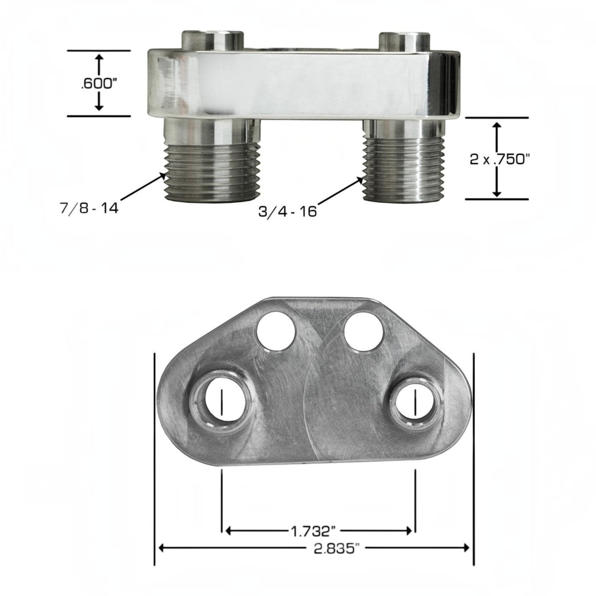 Vintage Air A/C Compressor Hose Fittings Compatible with Vintage Air SD7 Sanden 7176 Air Conditioning -8 -10 - ICT Billet VTA-045003