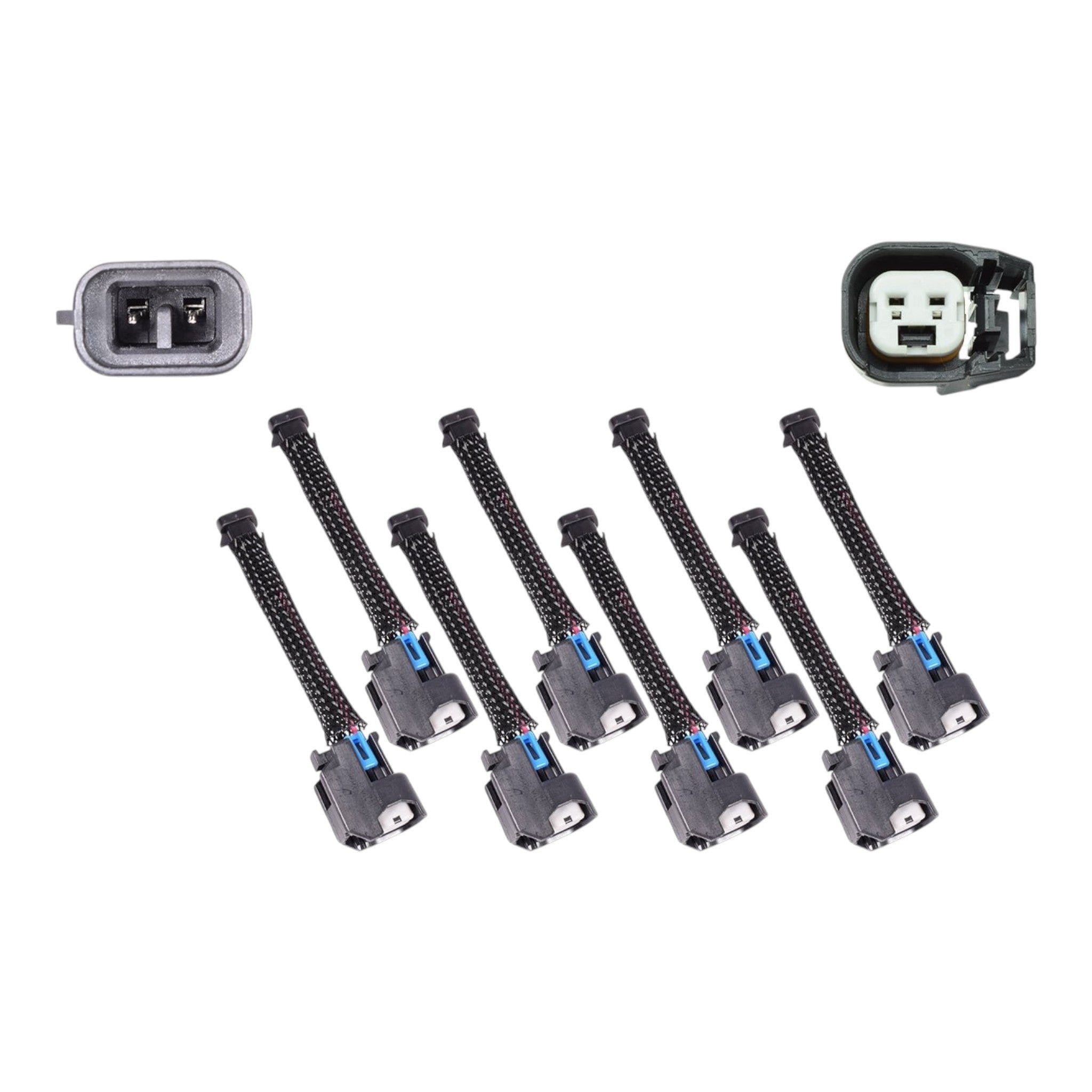 Wire Harness Adapter Compatible with Mini Delphi Multec 2 Harness to USCAR EV6 Fuel Injector - ICT Billet WAINJ32