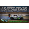 ICT Billet's Camoflauge 350Z drifts at LS Fest Texas' track. In front is a picture of the wrecked s13.