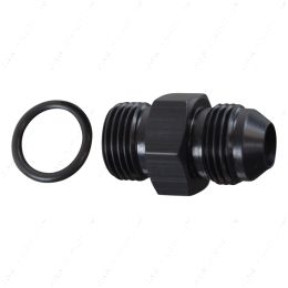 F08AN080R -8AN Flare to 8 Oring ORB Male Fuel Pump Rail Adapter Fitting Flare Hose Black