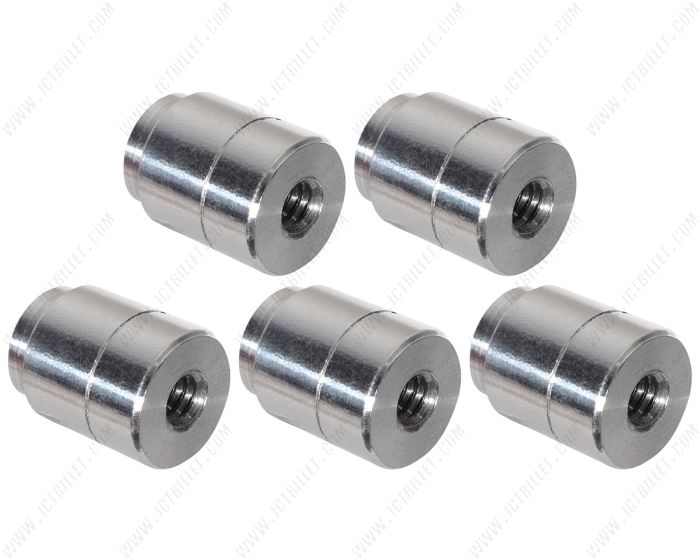 Weld on Bung 1/4 NPT Aluminum Female Threaded Nut Weldable for Fuel Coolant and Air Oil 